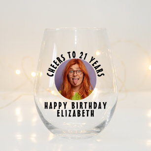 Your Photo Personalized Funny Custom Party Favours Stemless Wine Glass