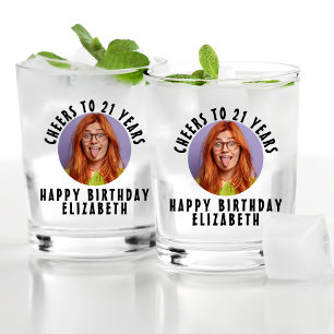 Your Photo Personalized Funny Custom Party Favours Whiskey Glass