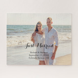 Your Photo Personalized Just Married Puzzle