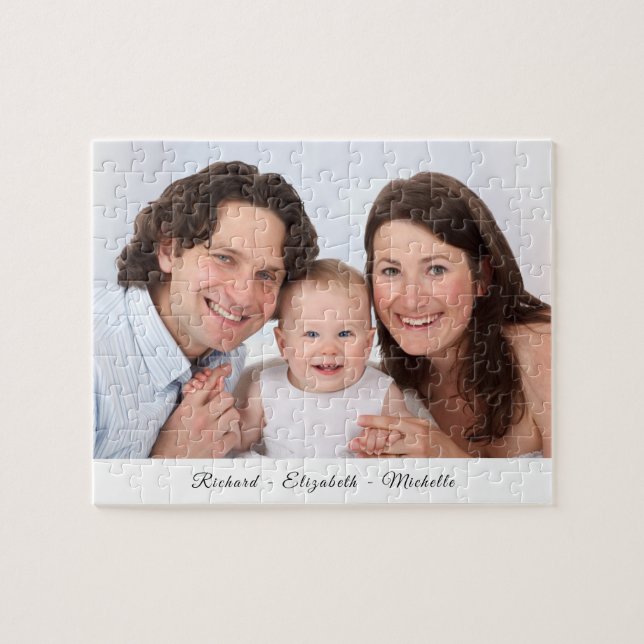 Your Photo Personalized Name Jigsaw Puzzle (Horizontal)