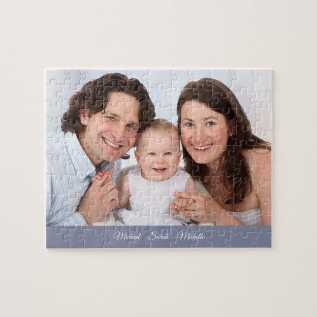 Your Photo Personalized Name Jigsaw Puzzle (Horizontal)