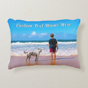Your Photo Pillow with Custom Text Name