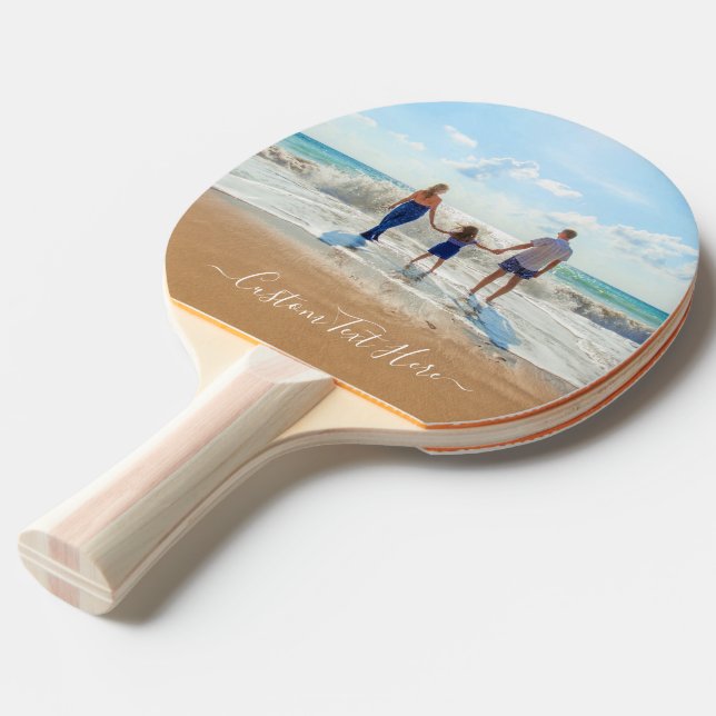 Your Photo Ping Pong Paddle with Custom Text (Front Angle)