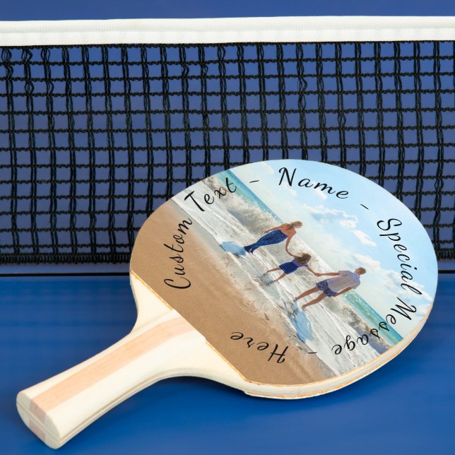 Your Photo Ping Pong Paddle with Custom Text (Insitu)
