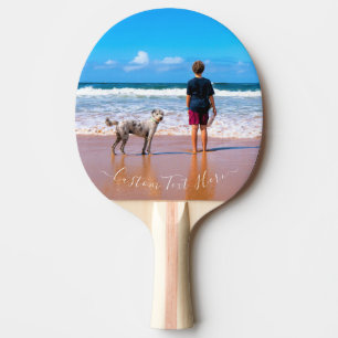 Your Photo Ping Pong Paddle with Custom Text Name