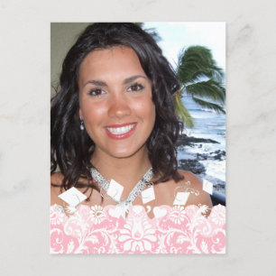 Your Photo Pink Graduation Open House  Invitation Postcard