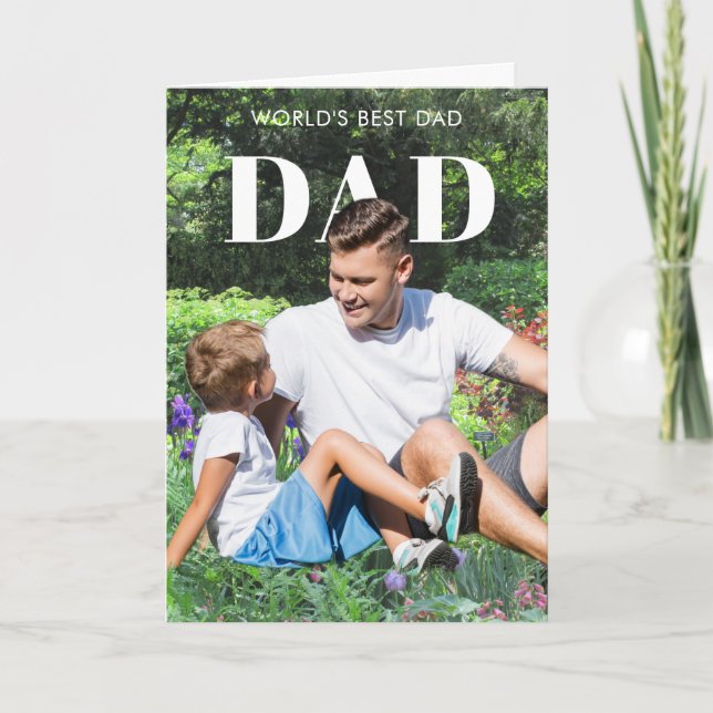 *Your Photo "Pop" Custom Best Dad Card (Front)
