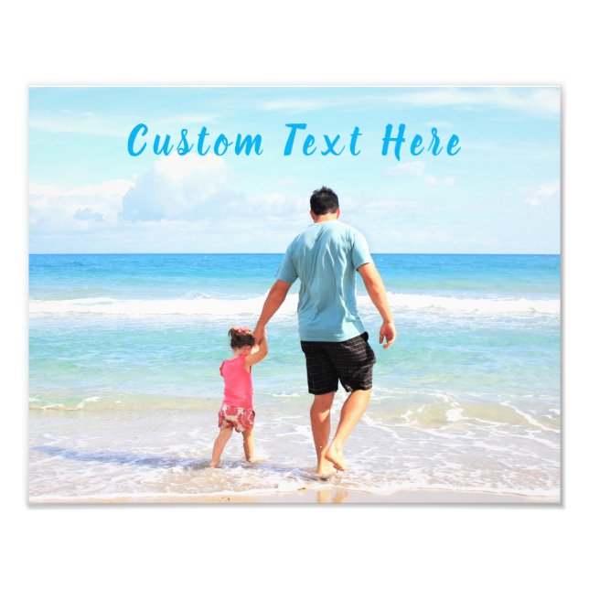 Your Photo Print Poster with Custom Text (Front)