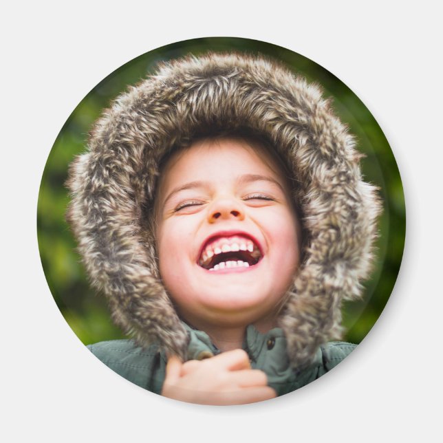 Your Photo Round Fridge Magnet (Front)