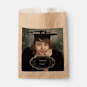 Your Photo Rustic Chalkboard Folk Art Thank You Favour Bag