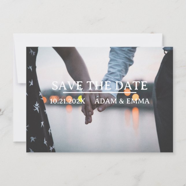 Your Photo Save The Date QR Code Announcement (Front)