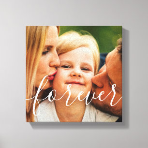 Your Photo Script Forever Canvas Print