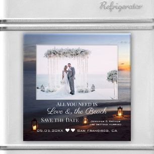 Your Photo Sea Sunset Save the Date Magnet