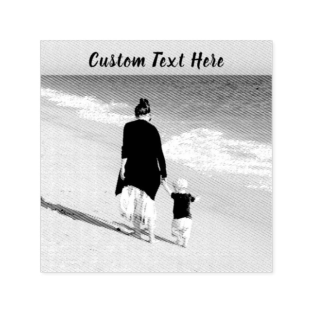 Your Photo Self-inking Stamp with Custom Text (Design)