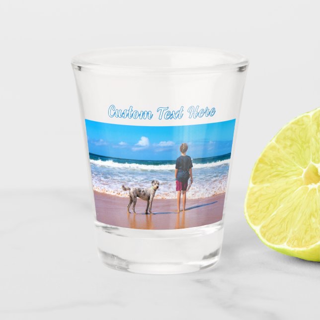 Your Photo Shot Glass Gift with Custom Text Name (Front)