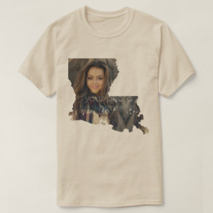 YOUR PHOTO State Of Louisiana Shape T-shirt