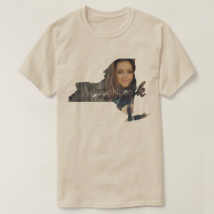 YOUR PHOTO State Of New York Shape T-shirt