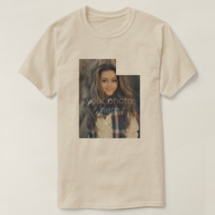 YOUR PHOTO State Of Utah Shape T-shirt