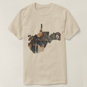 YOUR PHOTO State Of West Virginia Shape T-shirt