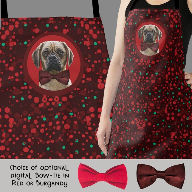 YOUR PHOTO Stylish Christmas Pet for Dog Lover Mom Apron (Creator Uploaded)
