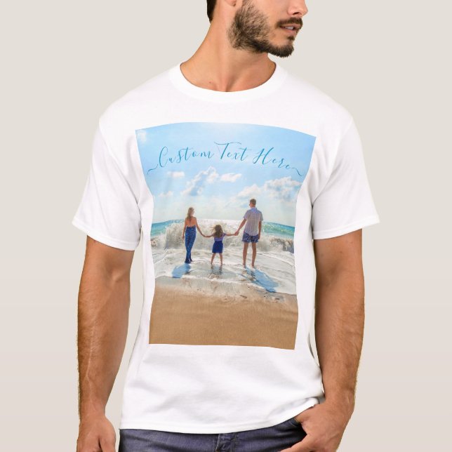 Your Photo T-Shirt Gift with Custom Text (Front)