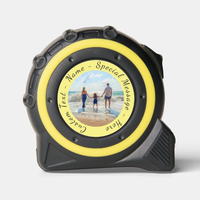 Your Photo Tape Measure Gift with Custom Text 1 (Front)