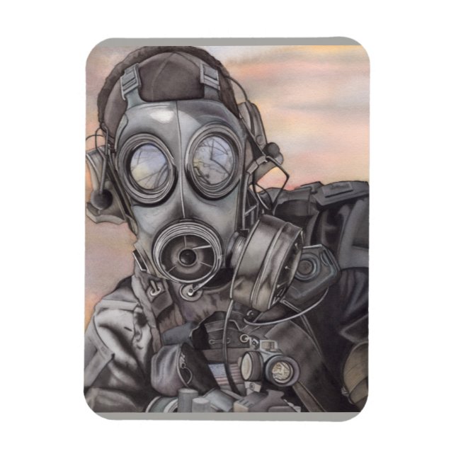 Your PHOTO TEMPLATE or Apocalypse Warrior Frig Magnet (Vertical)