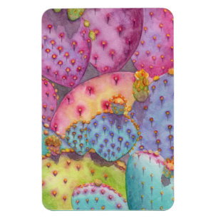 YOUR PHOTO TEMPLATE or Colourful Desert Cactus Magnet