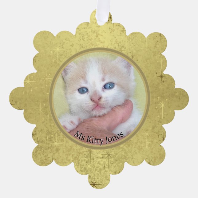 Your Photo/Text -Traditional Annual Gift & Message Ornament Card (Front)