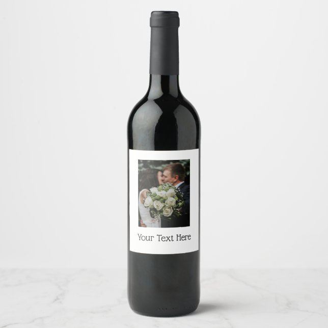 YOUR Photo & Text wine Wine Label (Front)