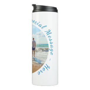 Your Photo Thermal Tumbler with Custom Text
