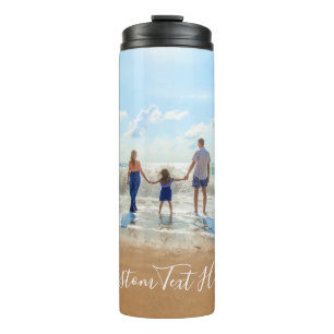 Your Photo Thermal Tumbler with Custom Text