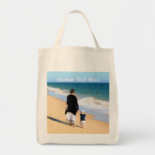 Your Photo Tote Bag with Custom Text
