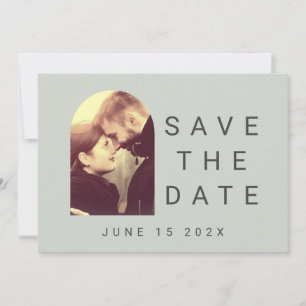 Your Photo Typographic Sage Blush Save The Date
