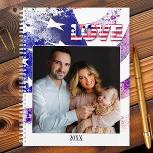 Your Photo USA Flag Patriot Planner