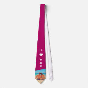 Your Photo Wedding Neck Tie Custom Text and Colour
