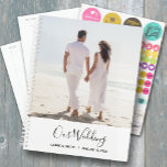 Your Photo Wedding  Planner<br><div class="desc">Wedding planner with your favourite photo on the front personalized with your details in chic lettering. Planner includes monthly and weekly layouts,  12 months,  60 pages with laminated SOFT or HARD front and back covers.</div>