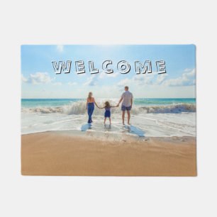 Your Photo Welcome Doormat Personalized