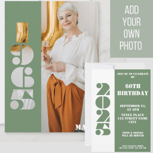 Your photo year 1965 60th birthday Invitation