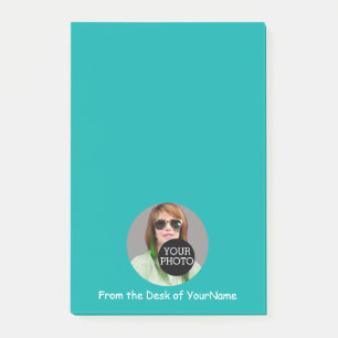 Your Photo Your Message Customize Easily Turquoise Post-it Notes