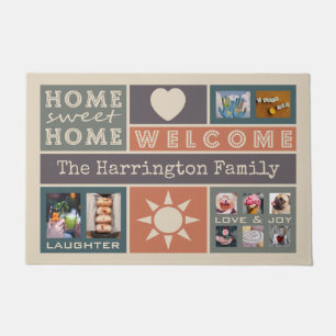 YOUR PHOTOS custom collage template door mat
