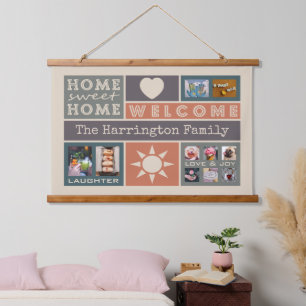 YOUR PHOTOS custom collage template Hanging Tapestry
