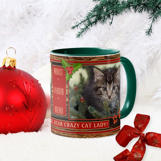Your Photos Cute Cat Christmas Mug (Creator Uploaded)