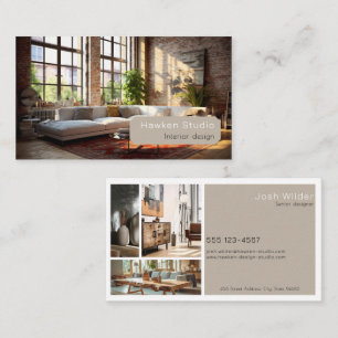 Your photos interior designer, home stager modern business card