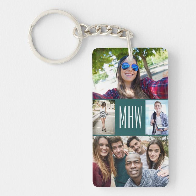 YOUR PHOTOS & MONOGRAM key chain (Front)