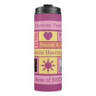 YOUR PHOTOS, NAME & TEXT custom dorm room tumbler