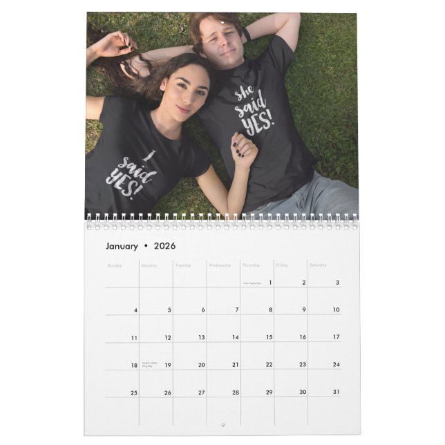 Your Photos on Every Page Calendar (Jan 2026)