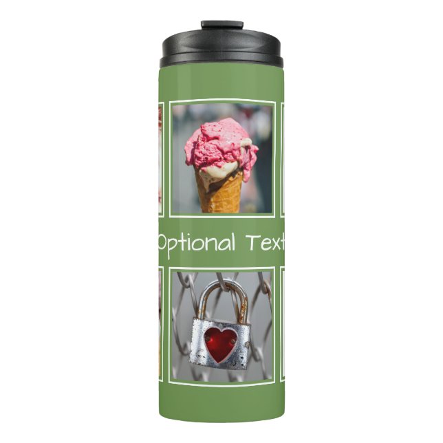 YOUR PHOTOS, TEXT & COLOR tumbler (Front)