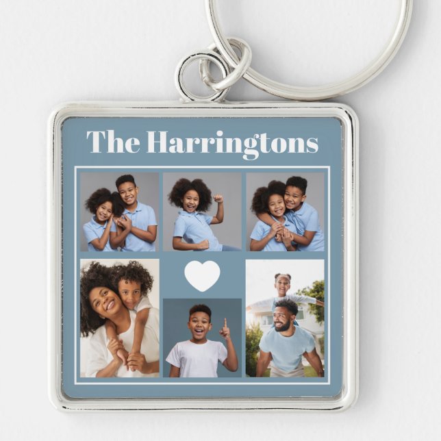 Your Photos, Text & Colour coaster set Keychain (Front)