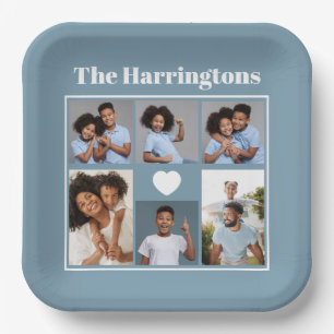 Your Photos, Text & Colour coaster set Paper Plate